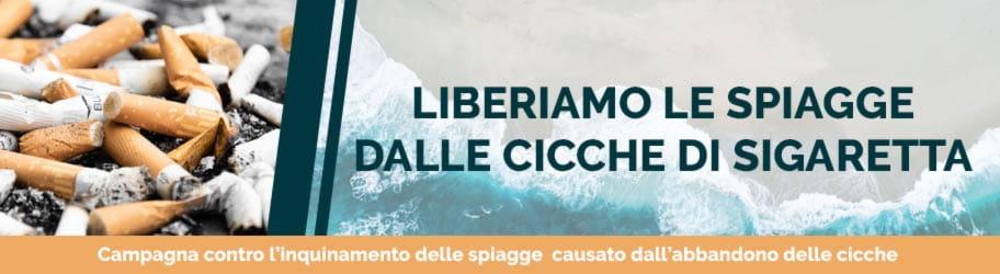 Inquinamento da cicche di sigarette sulle spiagge