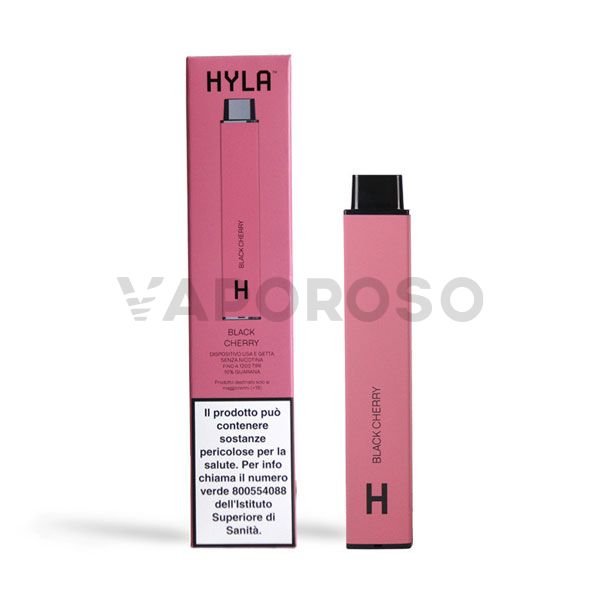 HYLA Guaran Black Cherry SENZA NICOTINA 1200 Puff Usa e Getta - Vaporoso