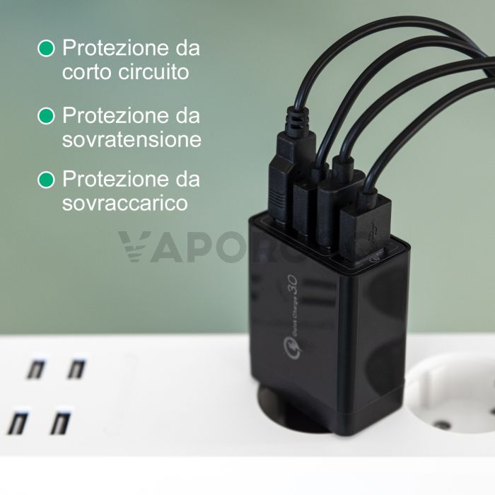 Adattatore a Muro USB a 4 Porte Universale Rapido