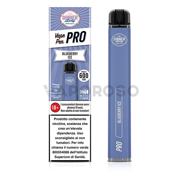 Dinner Lady Vape Pen Pro Blueberry Ice 20mg