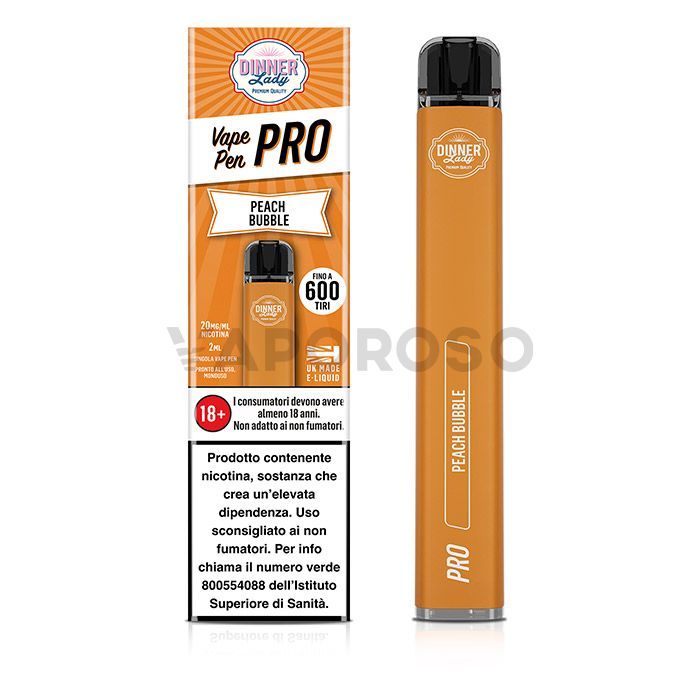 Dinner Lady Vape Pen Pro Peach Bubble 20mg
