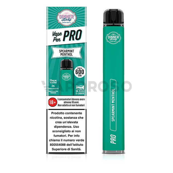 Dinner Lady Vape Pen Pro Spearmint Menthol 20mg