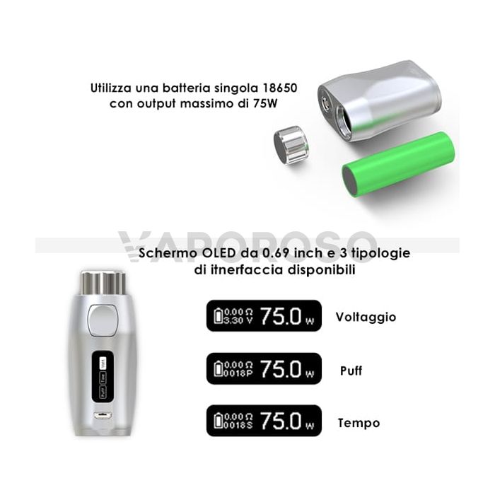 Eleaf iStick Pico X 75W TC Box Mod-Caratteristiche