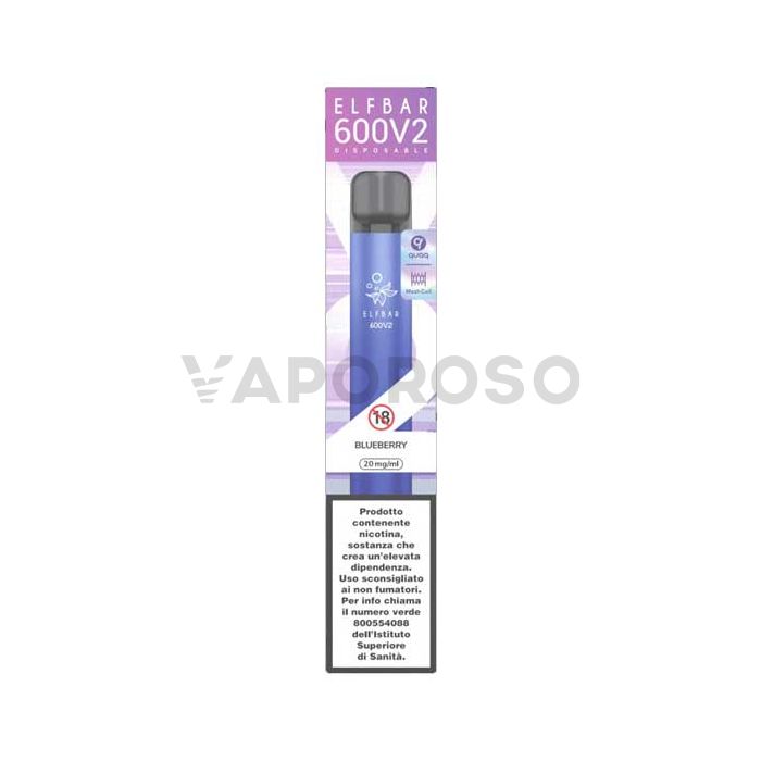 ElfBar 600 V2 Blueberry - 600 Puff - Usa e Getta