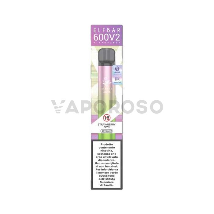 ElfBar 600 V2 Strawberry Kiwi - 600 Puff - Usa e Getta