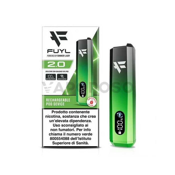FUYL 2.0 Slim Line Corpo Batteria 780mAh Green