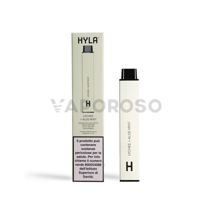 HYLA Guaranà Lychee Aloe Mint SENZA NICOTINA 1200 Puff Usa e Getta