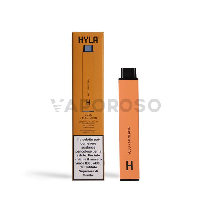 HYLA Guaranà Yuzu Mandarin SENZA NICOTINA 1200 Puff Usa e Getta