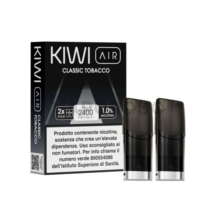 Kiwi Air Pod Precaricate Classic Tobacco Senza Nicotina 2pz