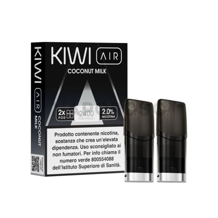 Kiwi Air Pod Precaricate coconut milk Senza Nicotina 2pz