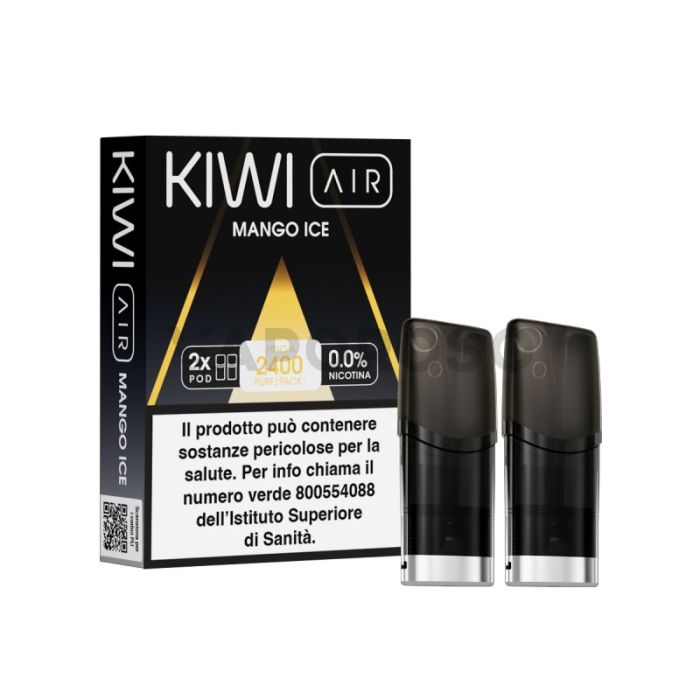 Kiwi Air Pod Precaricate Mango Ice Senza Nicotina 2pz