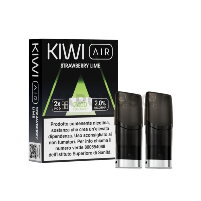 Kiwi Air Pod Precaricate Strawberry Lime Senza Nicotina 2pz