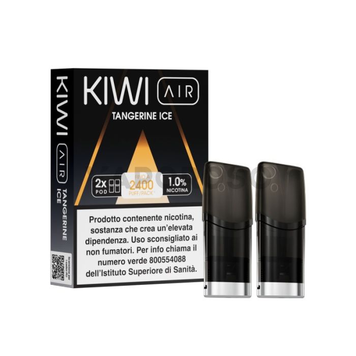 Kiwi Air Pod Precaricate tangerine Ice Senza Nicotina 2pz