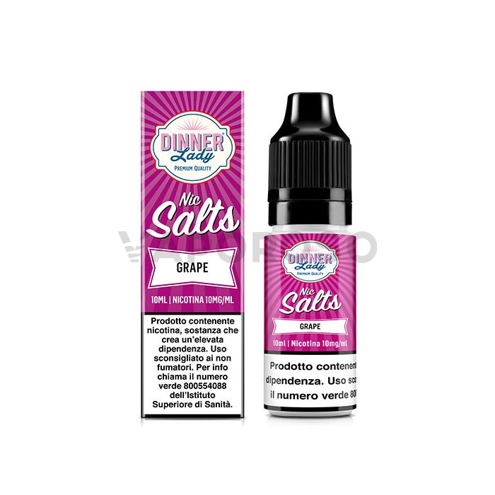 Grape Dinner Lady Nic Salts - Liquido pronto 10ml