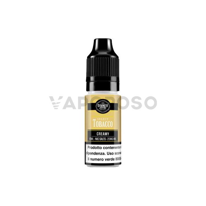 Creamy Dinner Lady Nic Salts Select Tobacco Liquido pronto 10ml