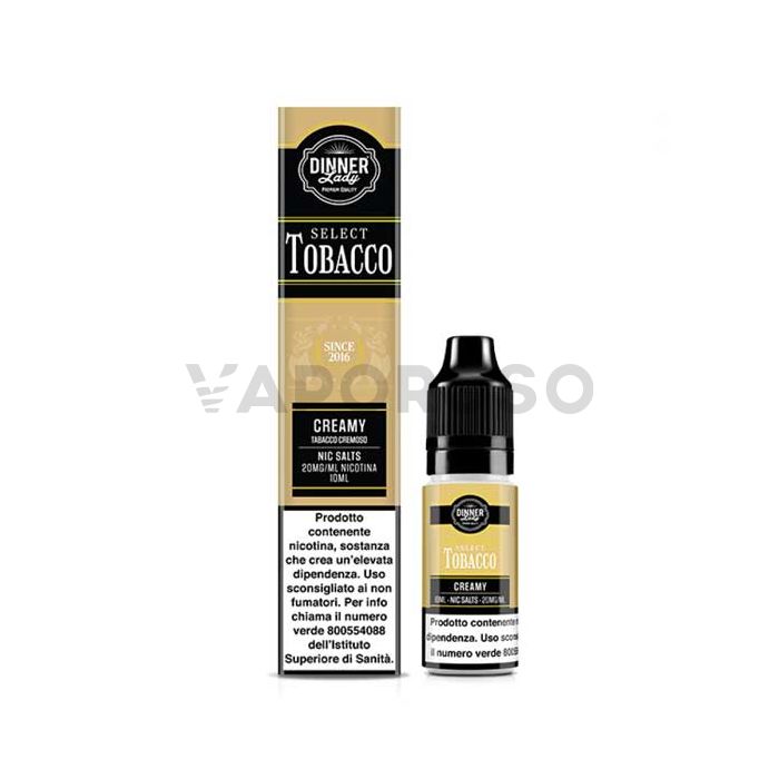 Creamy Dinner Lady Nic Salts Select Tobacco Liquido pronto 10ml