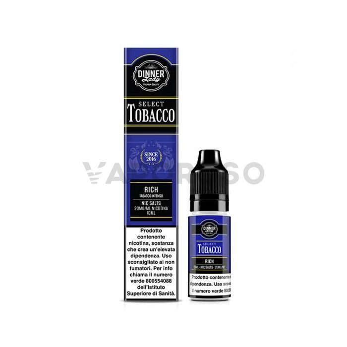 Rich Dinner Lady Nic Salts Select Tobacco Liquido pronto 10ml