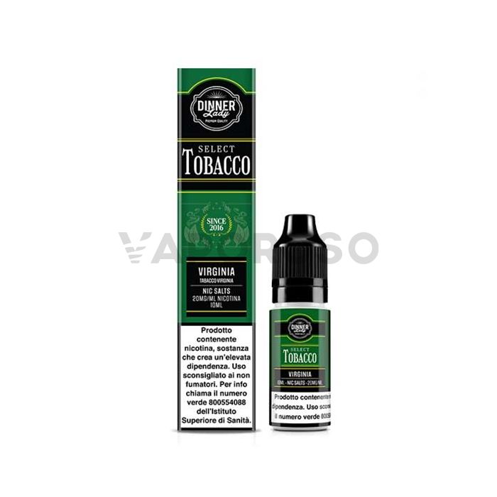 Virginia Dinner Lady Nic Salts Select Tobacco Liquido pronto 10ml