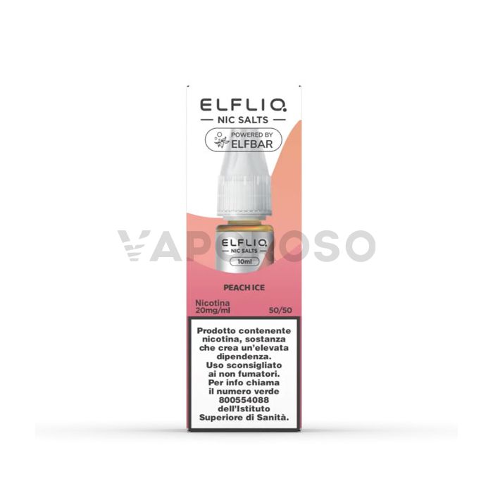 ElfLiq Peach Ice Liquido Pronto 10ml - Gusto Elfbar