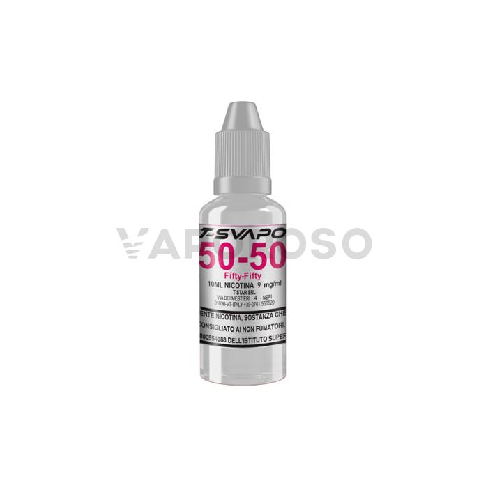 Liquido Base Neutra T-Svapo 50/50 con Nicotina 9mg in flacone da 10ml TPD