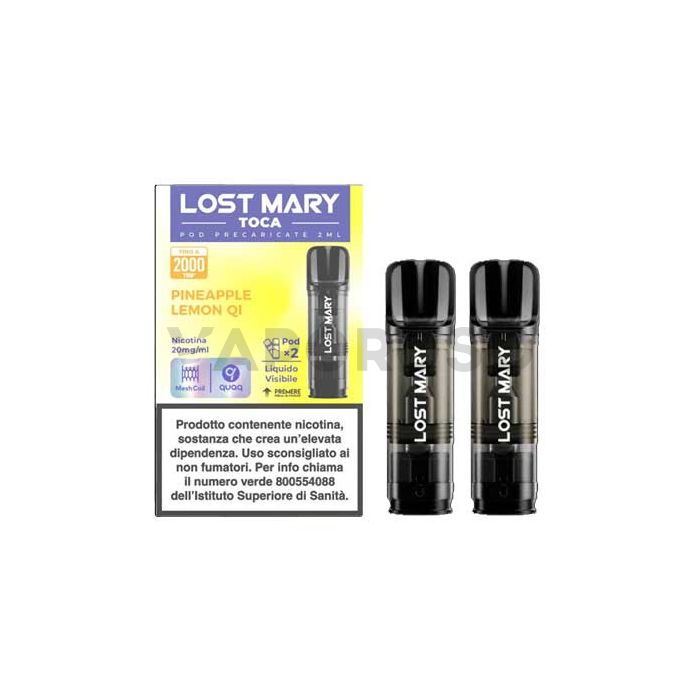 Lost Mary TOCA AIR Pod Precaricate PINEAPPLE LEMON QI