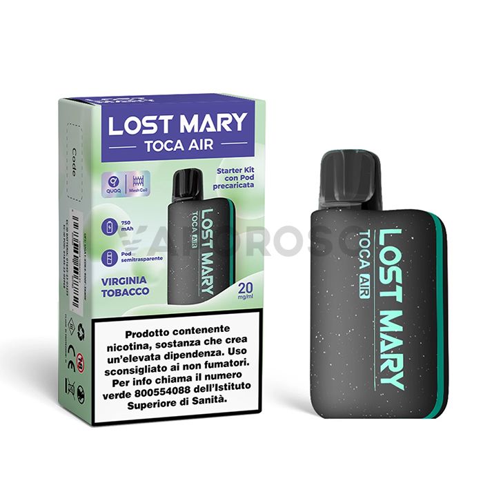 Lost Mary TOCA AIR Starter Kit con Pod Precaricata - Virginia Tobacco