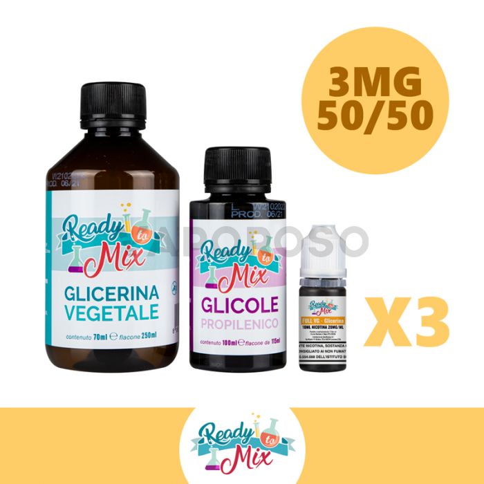 Liquido Base Scomposto Ready To Mix 3mg 50/50