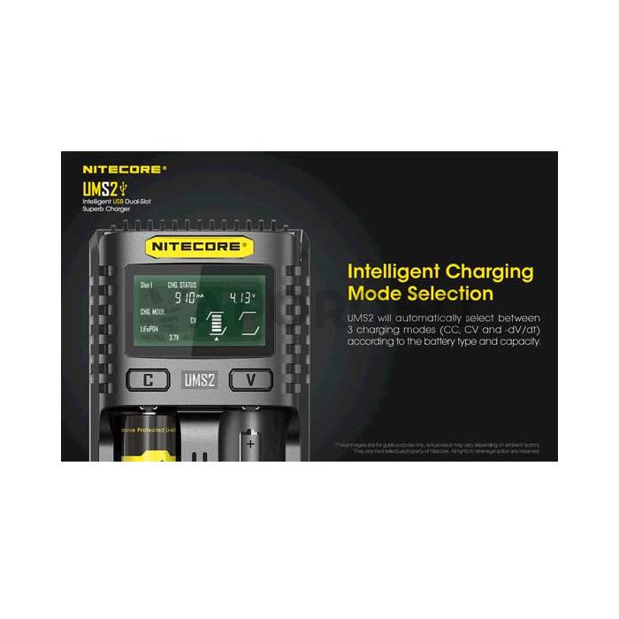 Nitecore UMS2 Caricabatterie