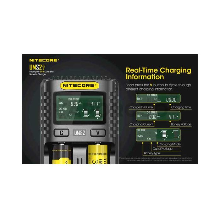 Nitecore UMS2 Caricabatterie