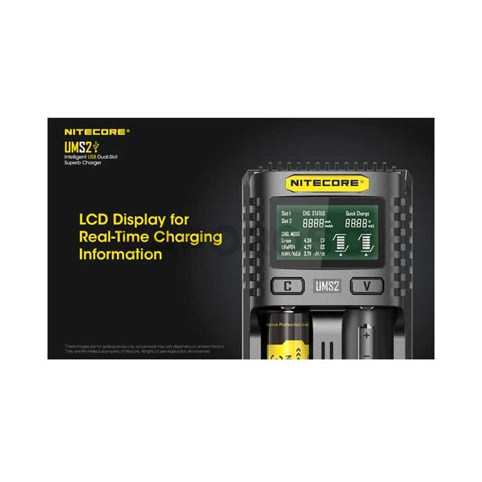 Nitecore UMS2 Caricabatterie