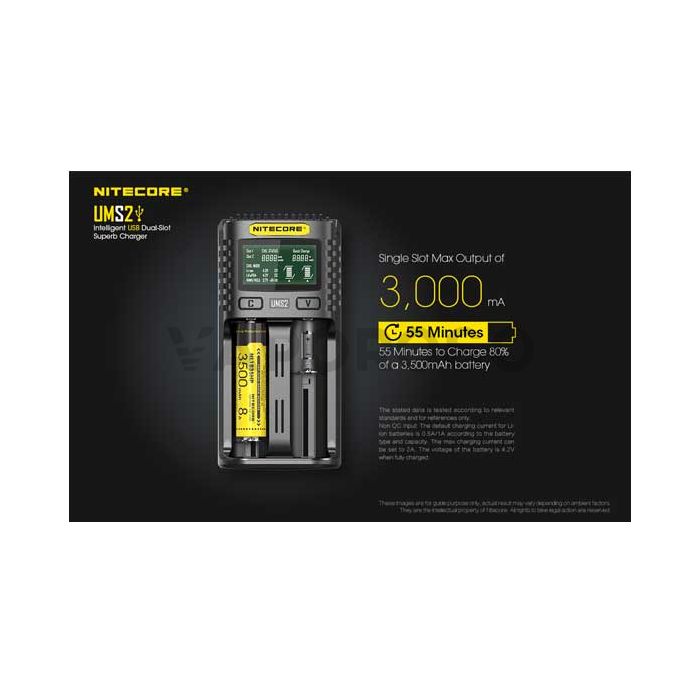 Nitecore UMS2 Caricabatterie