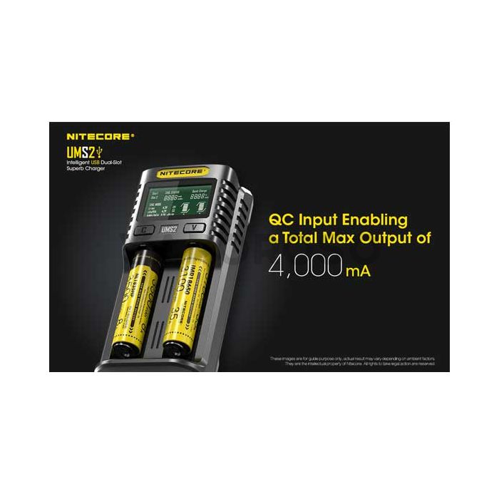 Nitecore UMS2 Caricabatterie