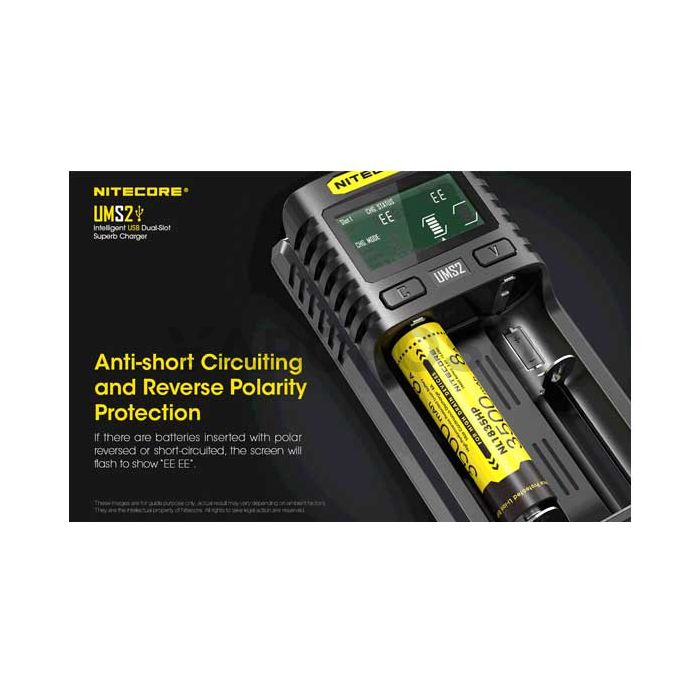 Nitecore UMS2 Caricabatterie