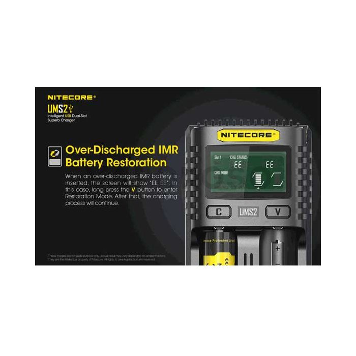 Nitecore UMS2 Caricabatterie
