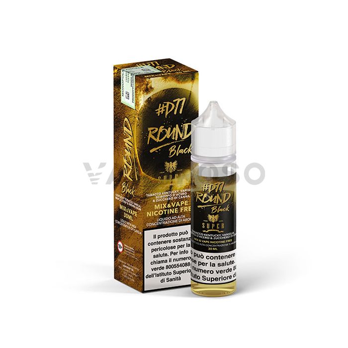 Round Black D77 Super Flavour - Liquido Mix and Vape 30ml