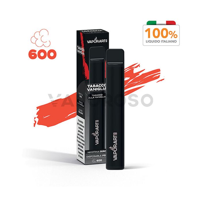 Vaporart Tabacco Vaniglia - 600 Puff - Usa e Getta