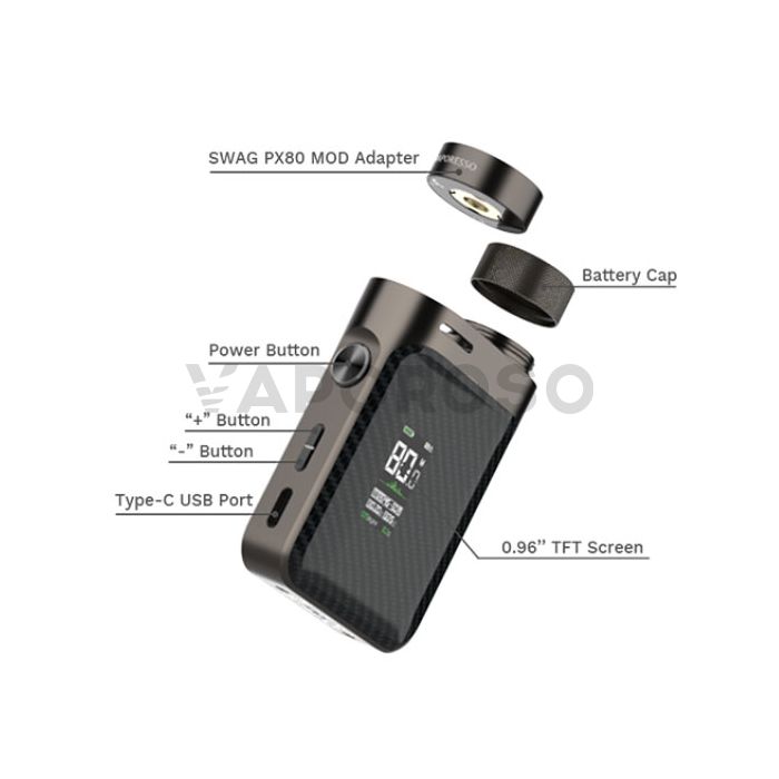 Vaporesso SWAG PX80 Box Mod - Caratteristiche