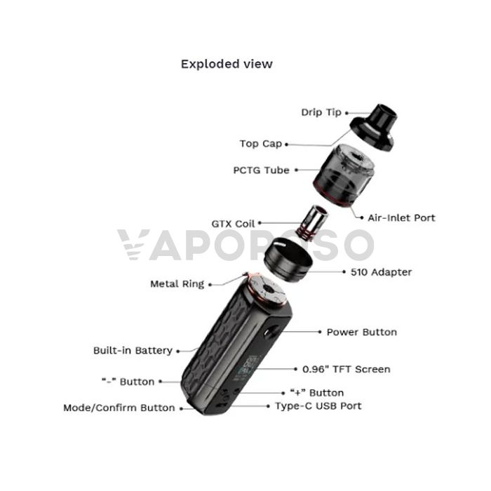 Vaporesso Target 80 Kit - Componenti