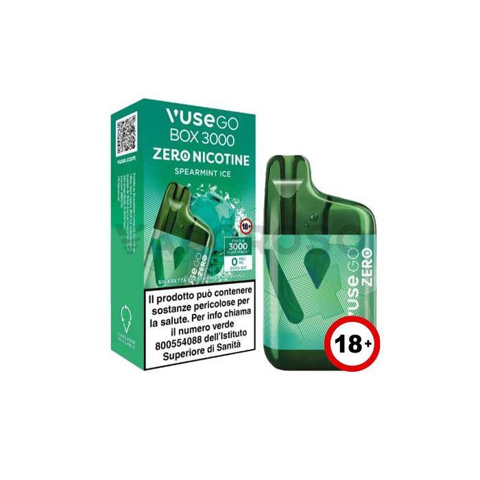 Vuse Go Box Spearmint Ice - SENZA NICOTINA - 3000 Puff - Usa e Getta