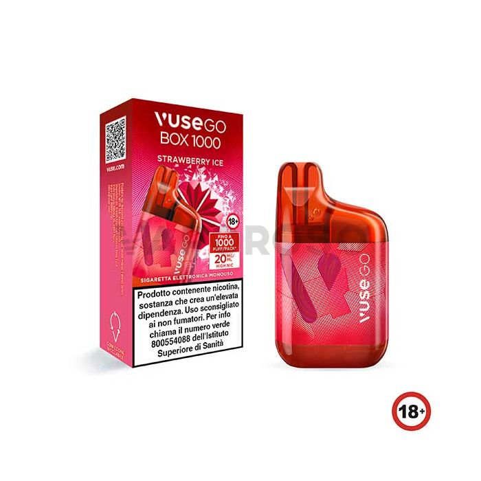 Strawberry Ice Vuse Go Box - 1000 Puff - Usa e Getta