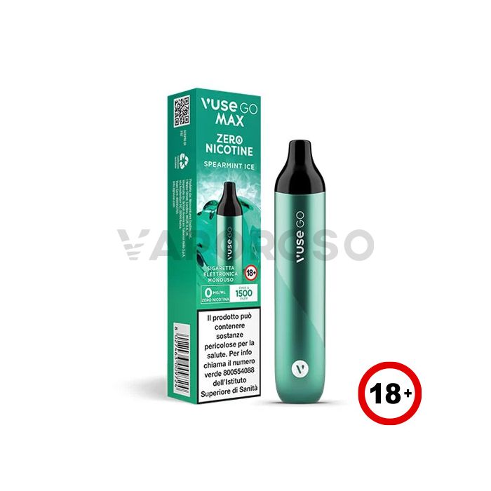 Vuse Go Max Spearmint Ice - SENZA NICOTINA - 1500 Puff - Usa e Getta