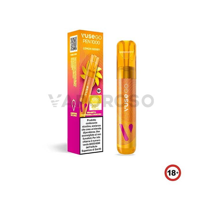 Lemon Berry Vuse Go Pen - 1000 Puff - Usa e Getta