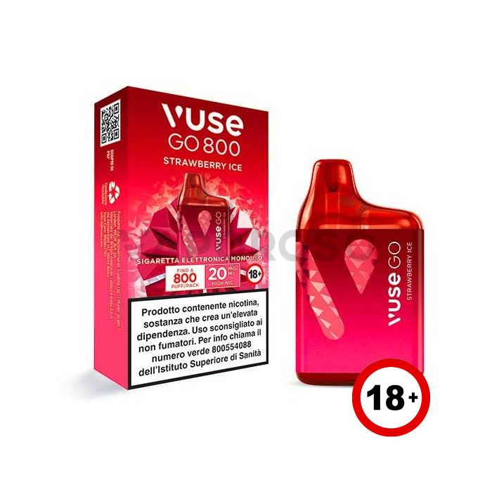 Vuse Go Strawberry Ice - 800 Puff - Usa e Getta
