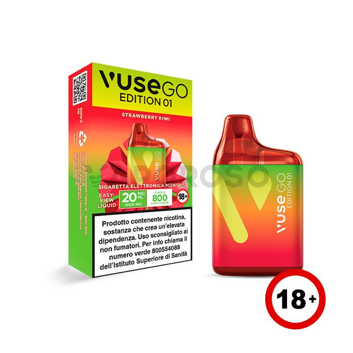 Vuse Go Edition 01 Strawberry Kiwi - 800 Puff - Usa e Getta