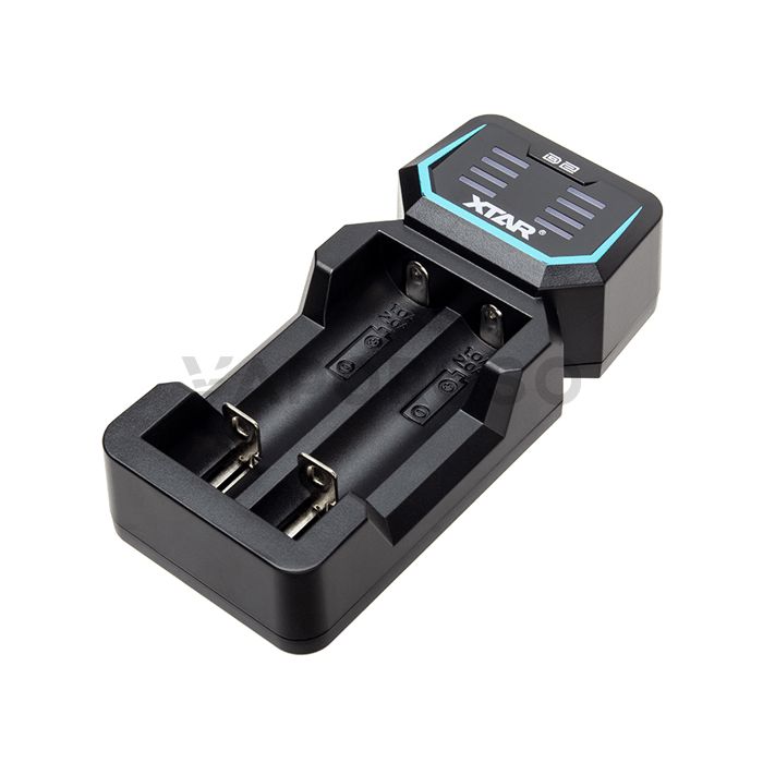 Xtar D2 Caricabatterie con Alimentatore Integrato