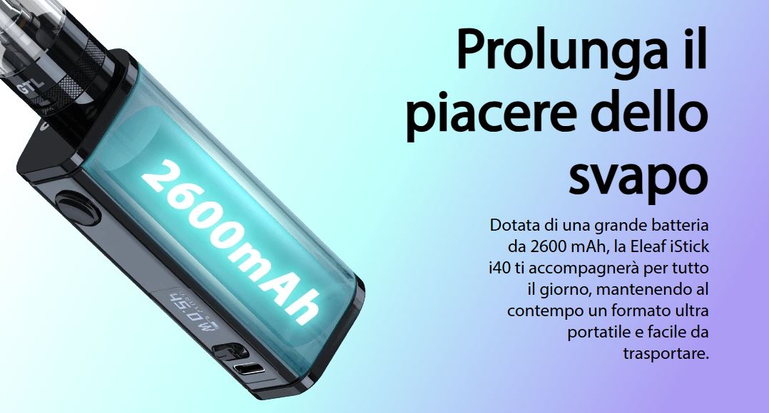 Eleaf iStick i40 batteria