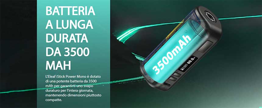 eleaf istick power mono batteria