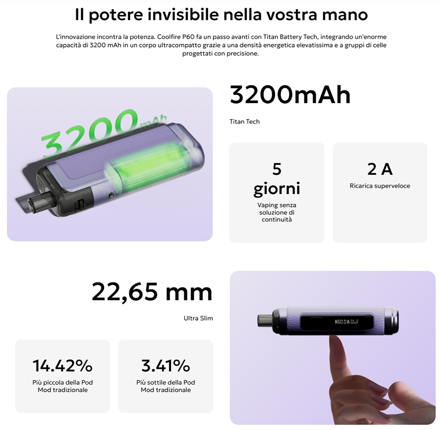Innokin CoolFire P60 Caratteristiche