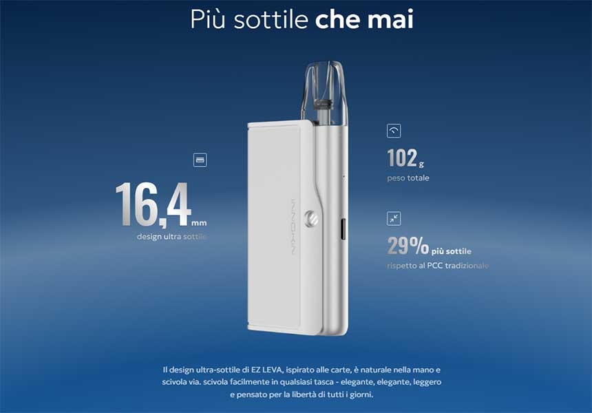 EZ Leva Innokin Pod Kit con Powerbank 2000mAh caratteristiche