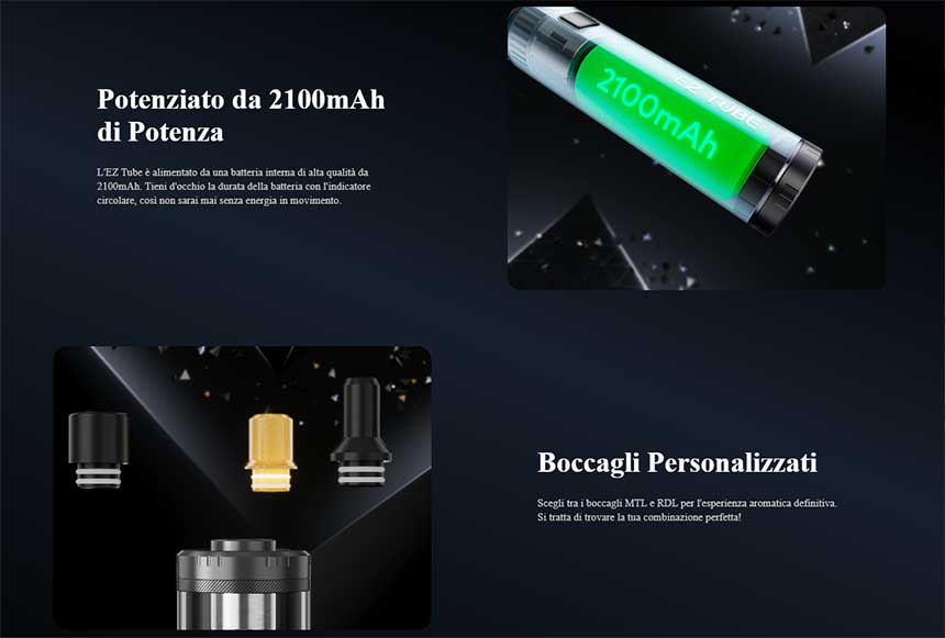 Innokin EZ Tube sigaretta elettronica batteria e dript tip